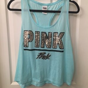 VS PINK Aqua Crop Tank
